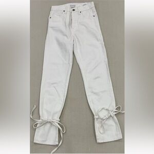 Good American Ankle Wrap Jeans High Rise White Size 00/24